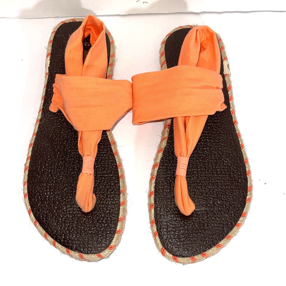Nahlo Coral Orange Yoga Mat Sandals Women's 10‎